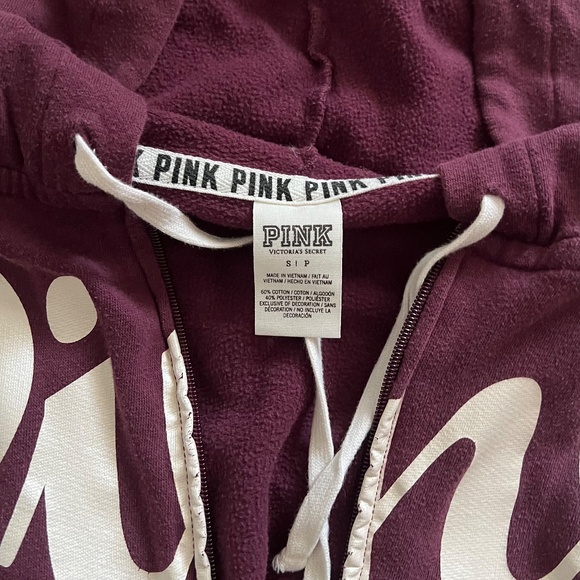Y2k Maroon Small/Med Victorias Secret PINK Tracksuit/ Sweat Outfit - Picture 6 of 7